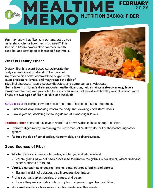 mealtime memo