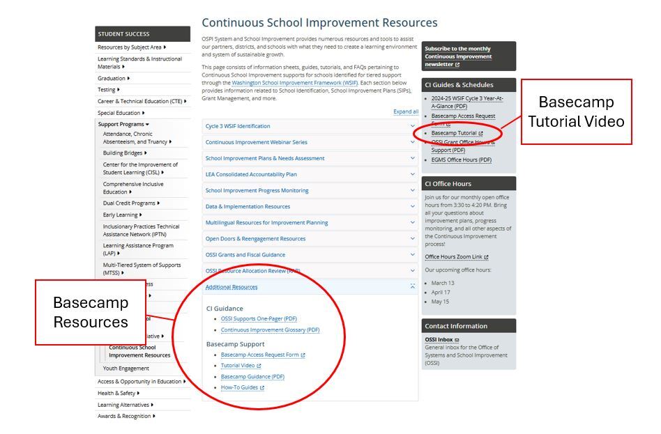 Resource Locations on Webpage