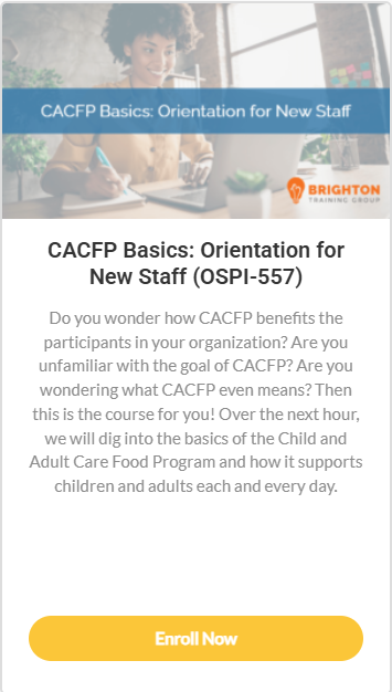 CACFP Basics orientation