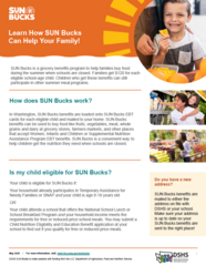 DSHS SUn Bucks flyer