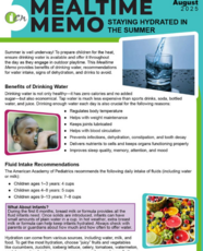 august mealtime memo