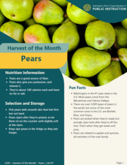 harvest of the month pears