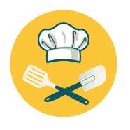 chef hat whisk and spatula