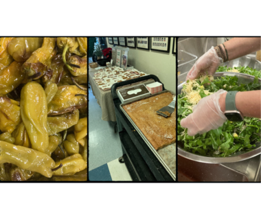 peppers bars and salad