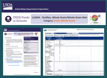 usda whole grain tortilla fact sheet