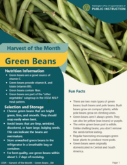 harvest of the month green beans