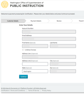 eCert Payment Processor Screenshot