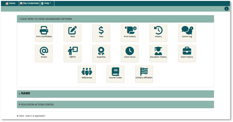 Dashboard Option