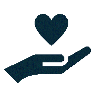Hand and Heart Graphic