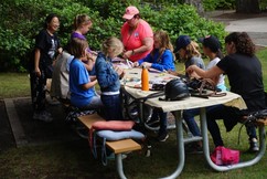 Girl Scouts participate in crafting event at Bridle Trails State Park