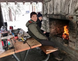 Snow camping at Lake Wenatchee