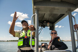 marine law enforcement patrol officers in training