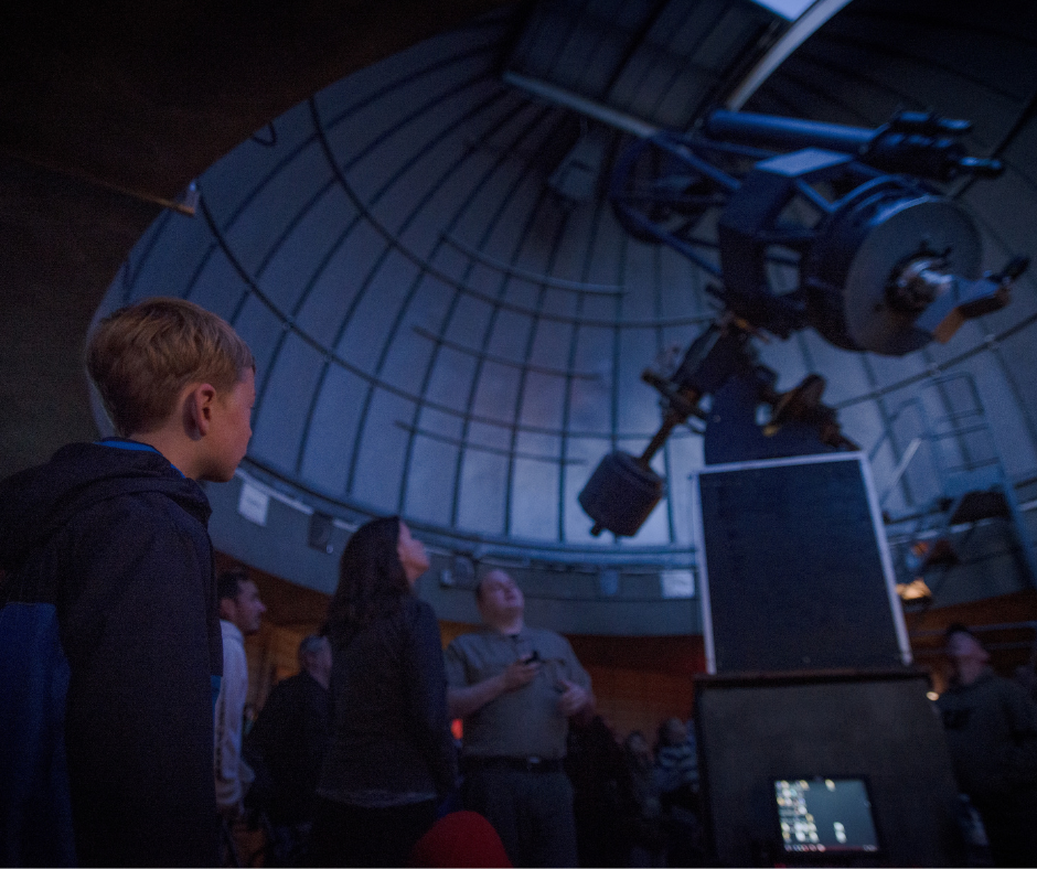 People using the telescope at Goldendale Observatory