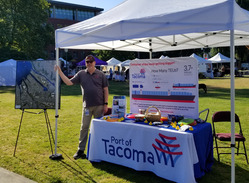 Port of Tacoma staff at an informational booth