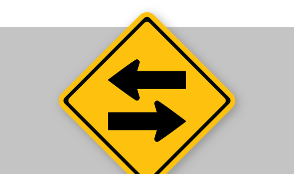 Two-way traffic sign
