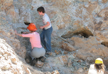 Young geology students at work!