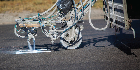 Street being re-striped