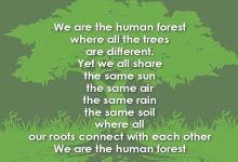 Graphic of poem on outline of tree