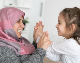 A picture of a mother and her daughter
