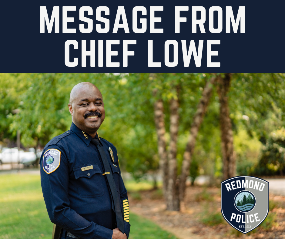 Message from Police Chief Darrell Lowe