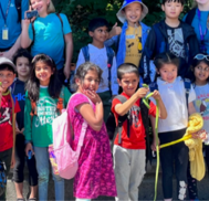 Group of students outside on a field trip