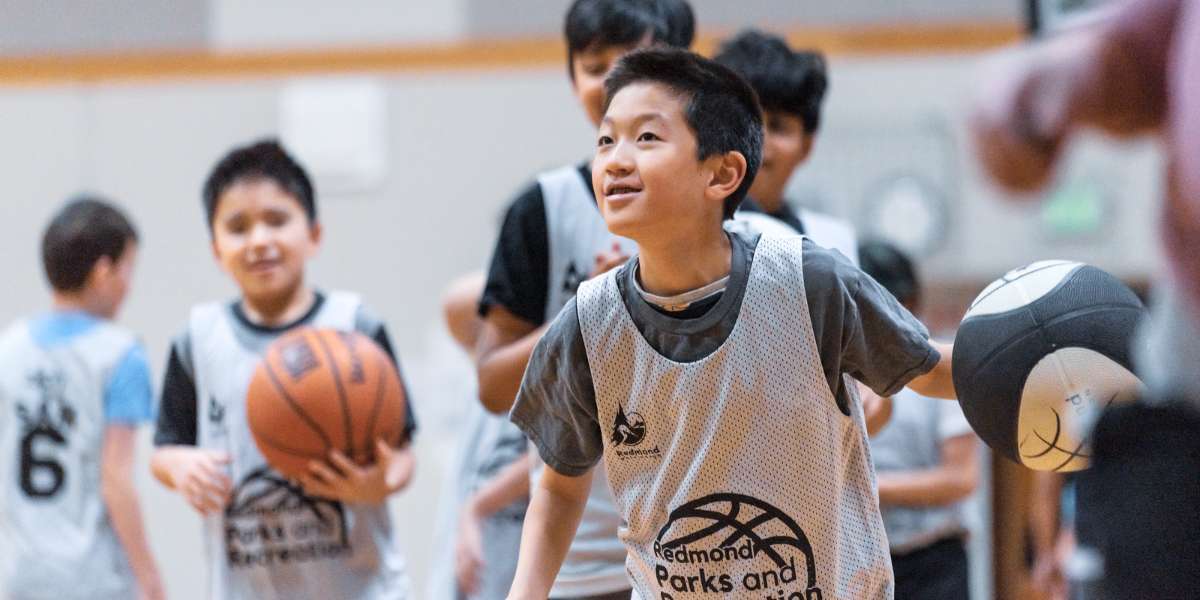 Kids playing basketball