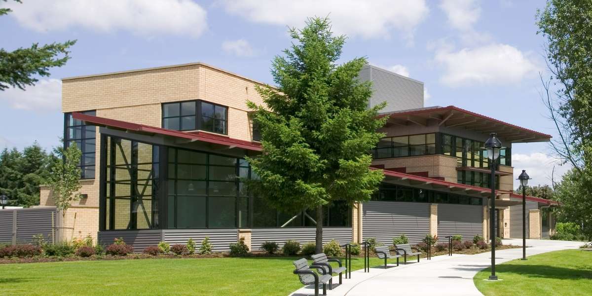 Exterior of Redmond Community Center at Marymoor Village