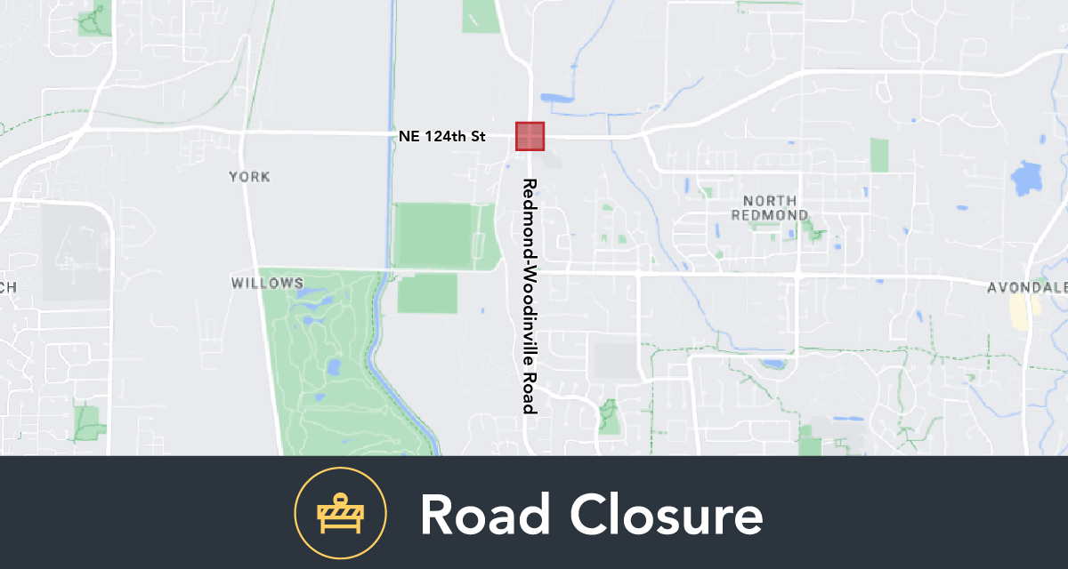 Redmond-Woodinville Road will Close Temporarily
