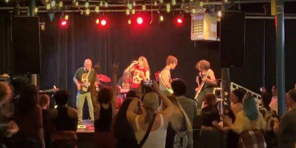 teen band performing at the teen center