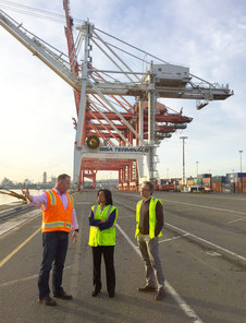 Rep. Jayapal visits Port of Seattle.