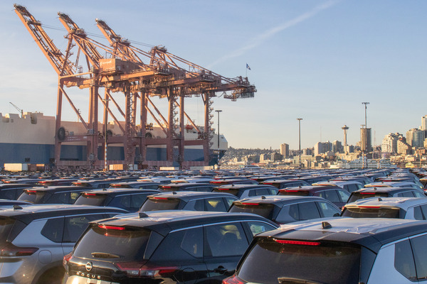 Vehicles parked at Terminal 46