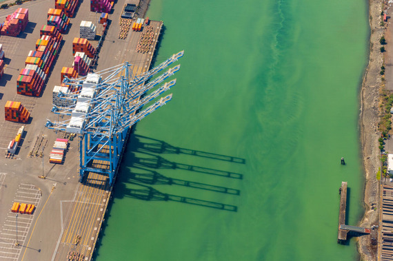 an aerial view of the foss waterway