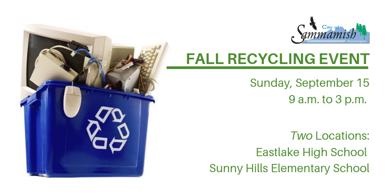 Fall Recycling Event Sept 2019