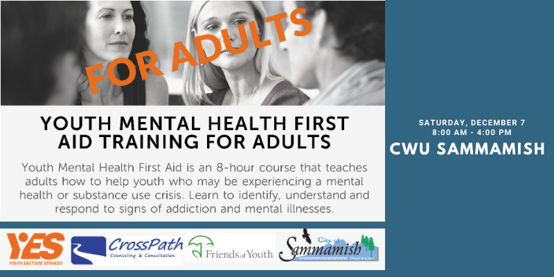 Youth Mental Health First Aid for Adults