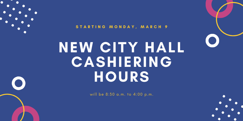 New Cashiering Hours