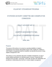 Adaptive Management Policy Draft Front Page