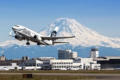 Airport with Mt. Rainier in background