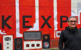 KEXP sign with DJ Kevin Cole