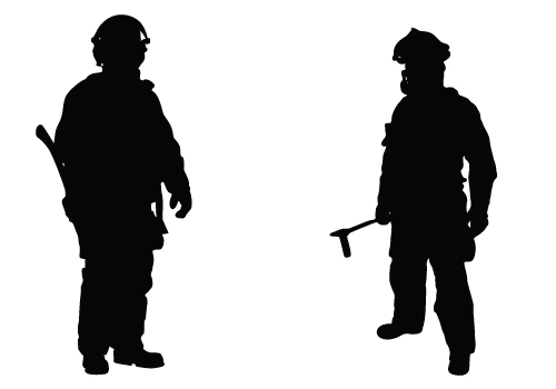 Two firefighter icon