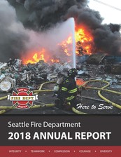 Photo of Seattle Fire's 2018 Annual Report cover 