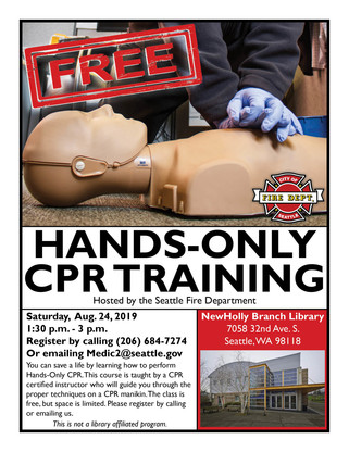 Hands-Only CPR training flyer