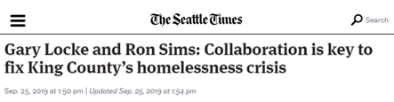 Screenshot of the Seattle Times Masthead and article title.