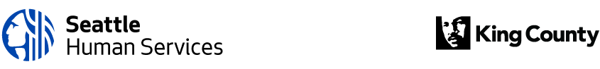 Seattle Human Services - King County logos with black text