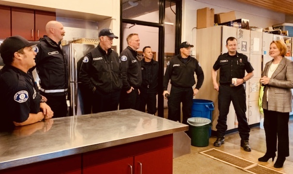 Mayor Durkan Visits with Firefighters from Fire Station 35 on Capitol Hill