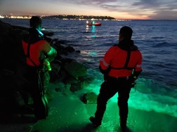 Rescue Swimmers conduct night ops drill