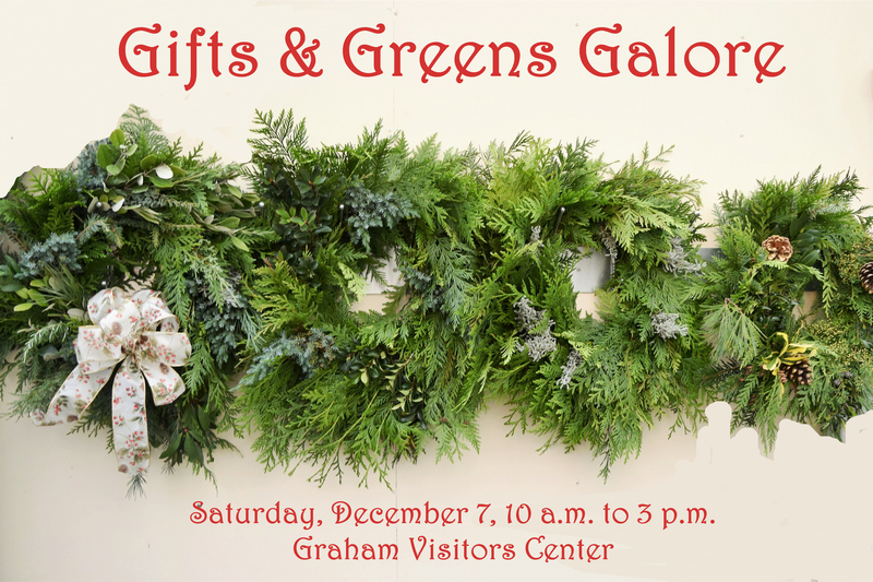 Graphic header reading "Gifts & Greens Galore," promoting the Seattle Arboretum winter sale