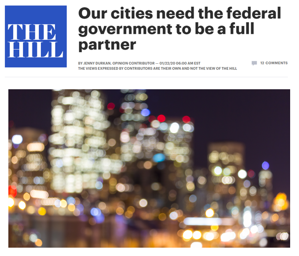 Screenshot of The Hill op-ed by Mayor Durkan