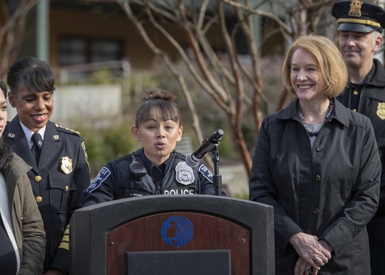 Chief Best, Officer Gulpan, and Mayor Durkan Speak at a News Conference