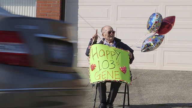 Gene Moy celebrates his 103rd birthday