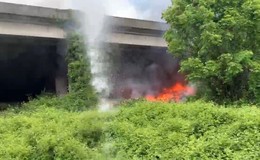 Major brush fire at Spokane St and Airport Way S